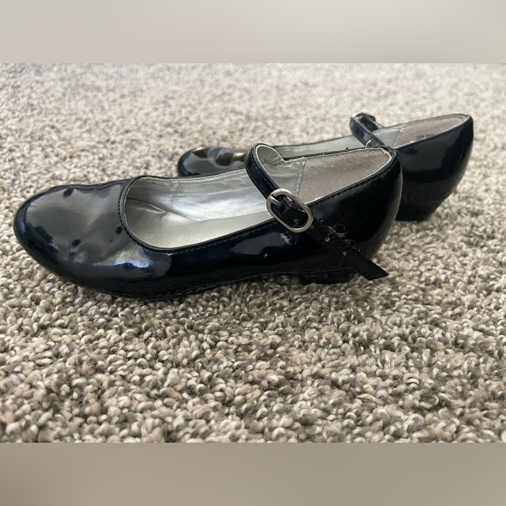Toddler Girl’s Nina Seeley Black Patent Mary Jane Shoes Size 8.5